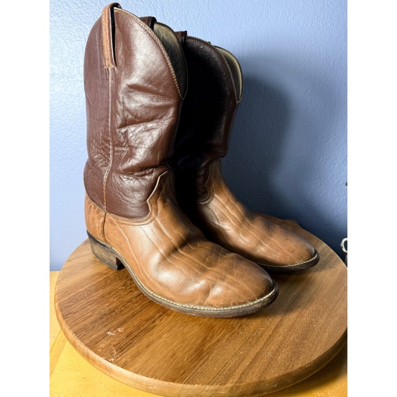 Hondo Other - Hondo Boots Western Cowboy Mens 9.5 E (Wide)Brown Good Two Tone Leather 8752